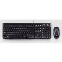 Logitech Desktop MK120 - Verkabelt - USB - QWERTZ - Schwarz - Maus enthalten