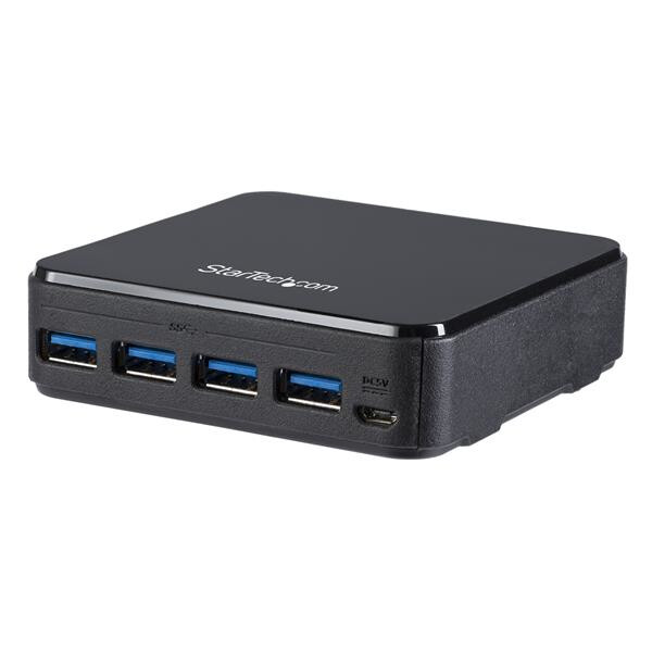 StarTech.com 4x4 USB 3.0 (5Gbps) Sharing Switch für Peripheriegeräte - 5 Gbit/s - Mikro-USB Typ-B - Schwarz - Kunststoff - CE - FCC - REACH - 0 - 40 °C
