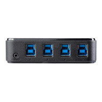 StarTech.com 4x4 USB 3.0 (5Gbps) Sharing Switch für Peripheriegeräte - 5 Gbit/s - Mikro-USB Typ-B - Schwarz - Kunststoff - CE - FCC - REACH - 0 - 40 °C