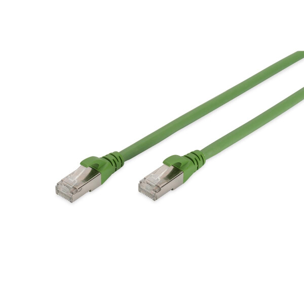 DIGITUS DK-1644-A-PUR-010 - CAT 6A S-FTP Patchkabel, Cu, PUR AWG 26/7, 1,00 m, Grün, (ähnlich RAL 6018)