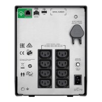 APC Smart-UPS SMC1500IC USV – 8x C13 - USB - SmartConnect - 1500VA - Line-Interaktiv - 1,5 kVA - 900 W - Sine - 170 V - 300 V