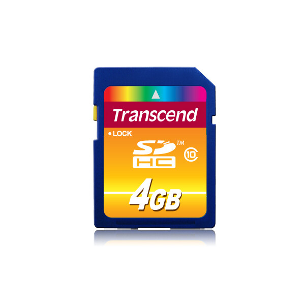 Transcend TS4GSDHC10 - 4 GB - SDHC - Klasse 10 - NAND - 30 MB/s - Schwarz