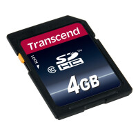 Transcend TS4GSDHC10 - 4 GB - SDHC - Klasse 10 - NAND - 30 MB/s - Schwarz