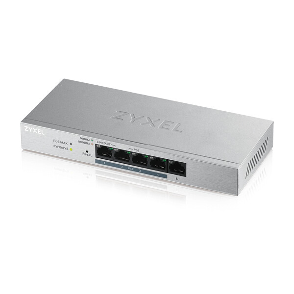 ZyXEL GS1200-5HP v2 - Managed - Gigabit Ethernet (10/100/1000) - Vollduplex - Power over Ethernet (PoE)