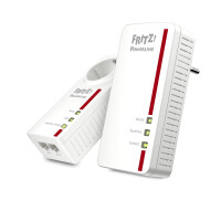 AVM FRITZ!Powerline 1260E WLAN Set - 1200 Mbit/s - IEEE 802.11a,IEEE 802.11b,IEEE 802.11g,IEEE 802.11h,IEEE 802.11i - Typ F - Gigabit Ethernet - 10,100,1000 Mbit/s - 10BASE-T,100BASE-T,1000BASE-T