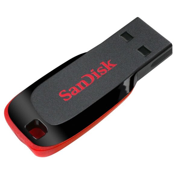 SanDisk Cruzer Blade - 64 GB - USB Typ-A - 2.0 - Ohne Deckel - 2,5 g - Schwarz - Rot