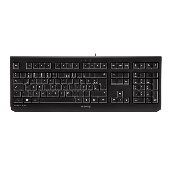 Cherry KC 1000 - Tastatur - Laser - 105 Tasten QWERTZ - Schwarz