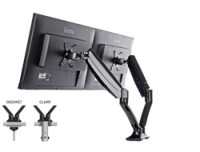 Iiyama Eleganter und stilvoller Gasdruckfederarm - 5 kg - 25,4 cm (10") - 68,6 cm (27") - 100 x 100 mm - Höhenverstellung - Schwarz