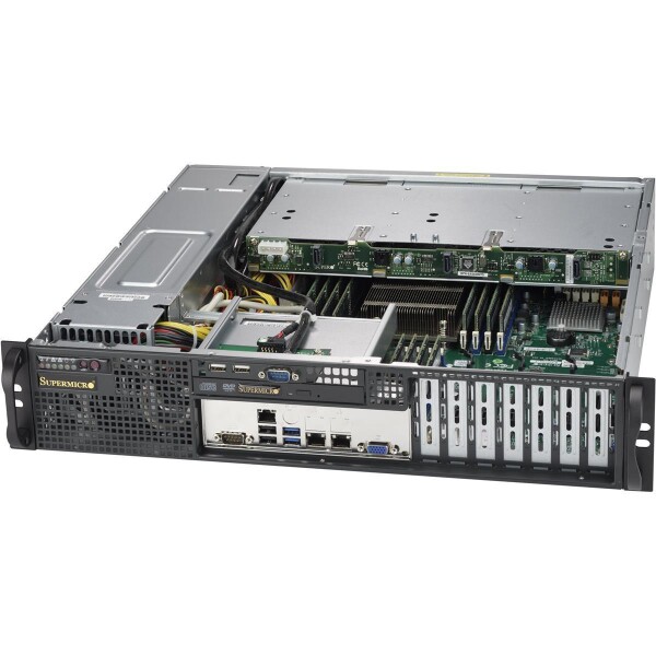 Supermicro SuperChassis 823MTQC-R802LPB - Rack - Server - Schwarz - ATX - EATX - 2U - 800 W