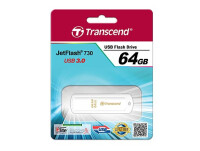 Transcend JetFlash 730 64GB USB 3.0 - 64 GB - USB Typ-A - 3.2 Gen 1 (3.1 Gen 1) - Kappe - 8,5 g - Weiß