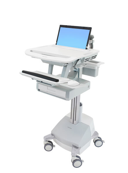 Ergotron StyleView - Multimedia-Wagen - Aluminium - Grau - Weiß - Aluminium - Kunststoff - Zink Stahl - Laptop - 9,1 kg - 43,9 cm (17.3")