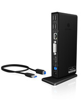 ICY BOX IB-DK2241AC - Kabelgebunden - USB 3.2 Gen 1 (3.1...