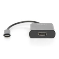 DIGITUS DA-70852 - USB Type-C zu HDMI Adapter, 4K/30Hz schwarz