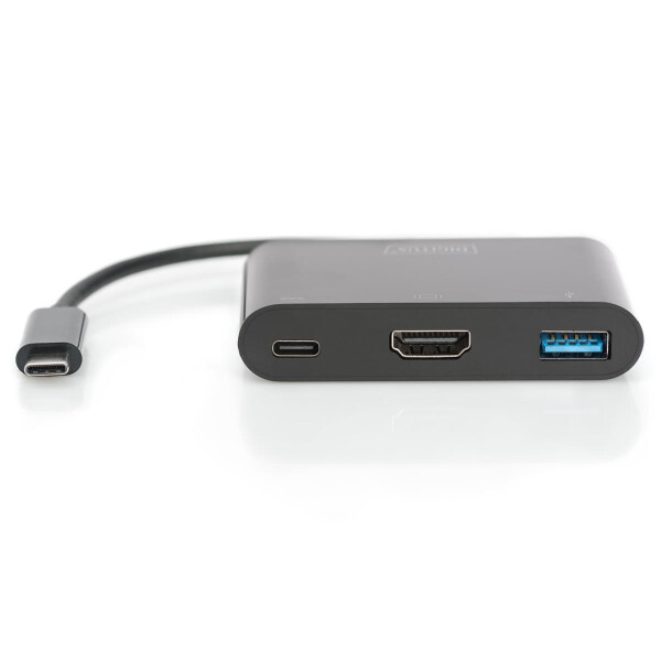 DIGITUS DA-70855 - USB Type-C HDMI Multiport Adapter 4K/30Hz 1x HDMI, 1x USB-C Port (PD), 1x USB 3.0