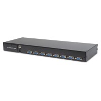 DIGITUS DS-72210-2US - Modulare Konsole mit 17" TFT (43,2cm), 8-Port KVM & Touchpad, US Tastatur, RAL 9005 sw