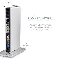 StarTech.com Dual Monitor Dockingstation mit USB 3.0 auf DVI-I & DVI-D und Adaptern für VG