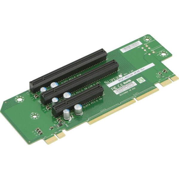 Supermicro RSC-R2UW-2E8E16+ - PCIe - PCIe - Volle Höhe - PCIe 3.0 - Schwarz - Grün