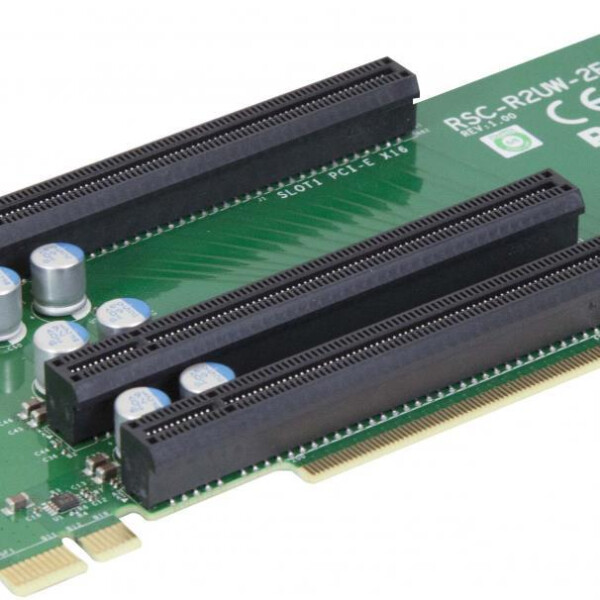 Supermicro RSC-R2UW-2E8E16+ - PCIe - PCIe - Volle Höhe - PCIe 3.0 - Schwarz - Grün