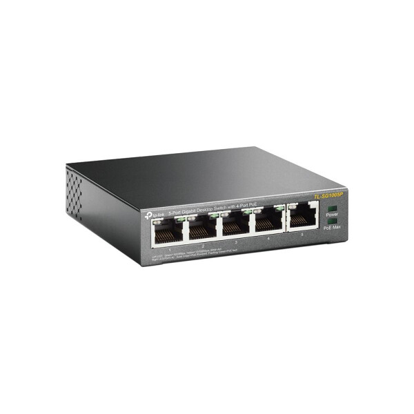 TP-LINK TL-SG1005P ungemanaged Gigabit Ethernet (10/100/1000) Energie Über Ethernet (PoE) Unterstützung Schwarz Netzwerk-Switch