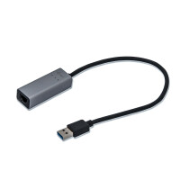 i-tec Metal USB 3.0 Gigabit Ethernet Adapter - Verkabelt - USB - Ethernet - 1000 Mbit/s - Schwarz - Grau