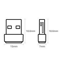 TP-LINK Archer T2U Nano - Verkabelt - USB - WLAN - Wi-Fi 5 (802.11ac) - 633 Mbit/s - Schwarz