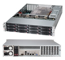Supermicro SuperChassis 826BAC4-R1K23LPB - Rack - Server - Schwarz - ATX - EATX - 2U - 1200 W