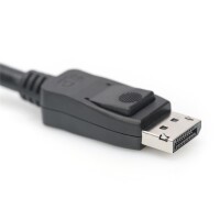 DIGITUS AK-340106-010-S - DisplayPort Anschlusskabel, DP St/St, 1.0m, m/Verriegelung,UHD 8K,Vers.1.3/1.4,sw