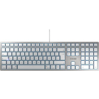 Cherry KC 6000 SLIM für MAC Kabelgebundene Tastatur - Silber/ Weiß - USB (QWERTZ - DE) - Standard - USB - QWERTZ - Silber