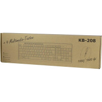 Inter-Tech KB-208 - Standard - Verkabelt - RF Wireless - Schwarz - Maus enthalten