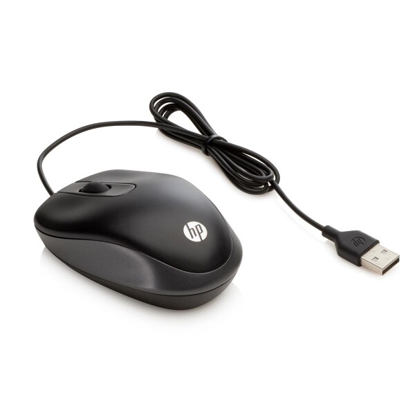 HP USB-Reisemaus - Beidhändig - Optisch - USB Typ-A - 1000 DPI - Schwarz