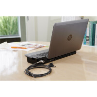 HP 2013 UltraSlim Docking Station - Andocken - Schwarz - 368 mm - 107 mm - 44 mm - 760 g