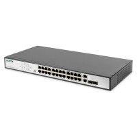 PoE Switch  24x10/100 19" Switch + 2x SFP, 390W