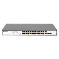 PoE Switch  24x10/100 19" Switch + 2x SFP, 390W
