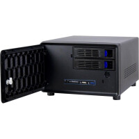 Inter-Tech SC-2100 - Small Form Factor (SFF) - PC - Stahl - Schwarz - Mini-ITX - Aktivität - Alarm - Festplatte - Netzwerk - Leistung