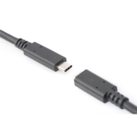 USB C KAB. C/ST<>C/BU  1,5m 3A, 480MB, Version 2.0,schwarz