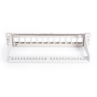 10" Patchpanel Modular 12port 1HE, RAL7035, geschirmt