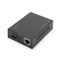Media Conv.SFP/RJ45, PoE 1000T an Open Slot,30W PoE
