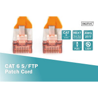 Patchk. Cat.6 S/FTP 0,5m Ora. AWG27/7  LSOH