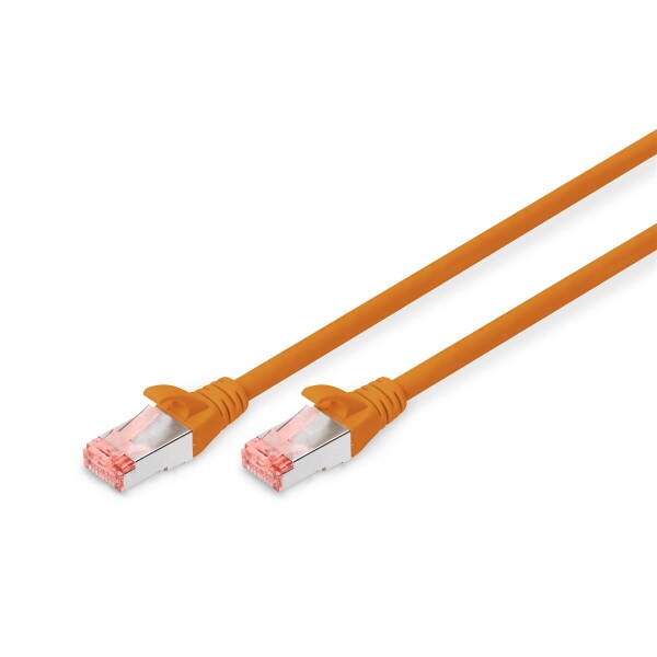 DK-1644-010/OR - CAT 6 S-FTP Patchkabel, Cu, LSZH AWG 27/7,  1 m,  Orange