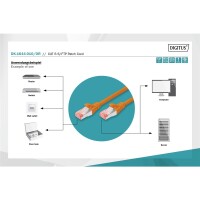 DK-1644-010/OR - CAT 6 S-FTP Patchkabel, Cu, LSZH AWG 27/7,  1 m,  Orange