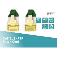 DK-1644-A-0025/G - CAT 6A S-FTP patch cable, Cu, LSZH AWG 26/7,  0,25 m,  Grün