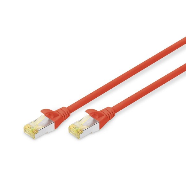 DK-1644-A-0025/R - CAT 6A S-FTP patch cable, Cu, LSZH AWG 26/7,  0,25 m,  Rot