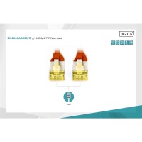 DK-1644-A-0025/R - CAT 6A S-FTP patch cable, Cu, LSZH AWG 26/7,  0,25 m,  Rot