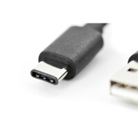 USB C KAB. C/ST<>A/ST 1m USB 2.0, 3A, 480Mbps
