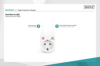 Überspannungsschutz Adapter 16A, 3500W, Weiß