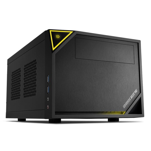 Sharkoon SHARK ZONE C10 - PC - Schwarz - Gelb - Mini-ITX - Metall - Gaming - 15 cm