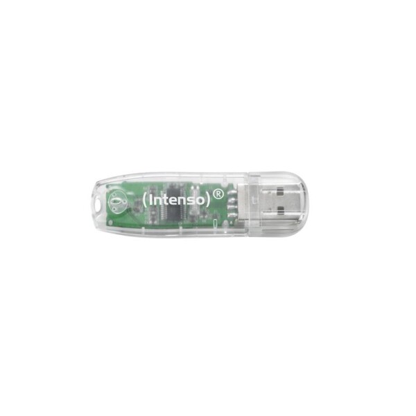 Intenso Rainbow Line - 32 GB - USB Typ-A - 2.0 - 28 MB/s - Kappe - Transparent