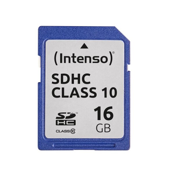 Intenso SD Karte Class 10 - 16 GB - SDHC - Klasse 10 - 25 MB/s - Schockresistent - Temperaturbeständig - Röntgensicher - Schwarz