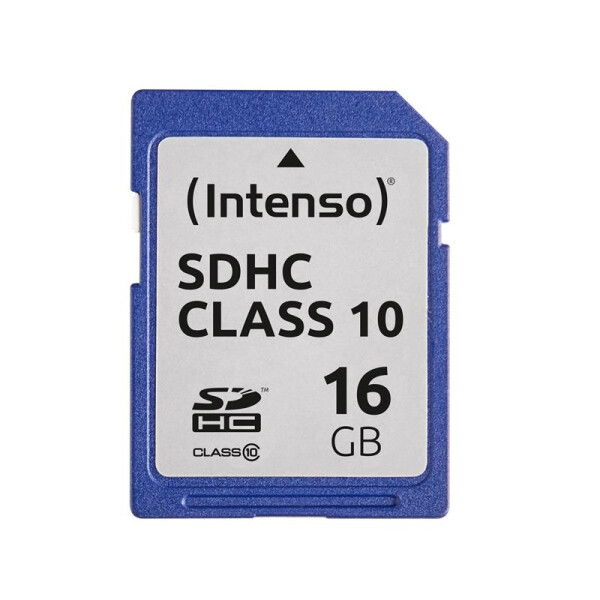 Intenso SD Karte Class 10 - 16 GB - SDHC - Klasse 10 - 40 MB/s - Schwarz