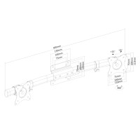 Neomounts FPMA-CB100BLACK - Wandhalterung für 2 LCD-Displays - Schwarz